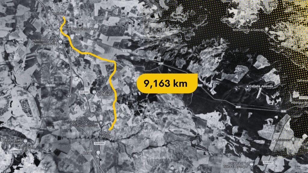 Mapa zanjeo 9 km